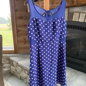 Mid thigh length blue dress
